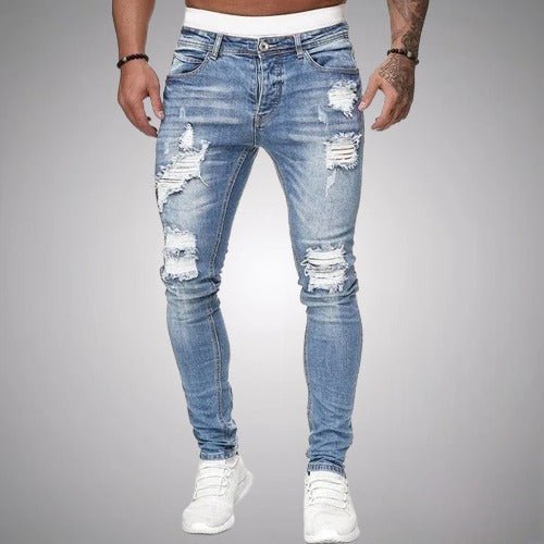 Men’s Distressed Slim-Fit Jeans