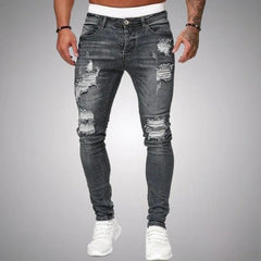 Men’s Distressed Slim-Fit Jeans