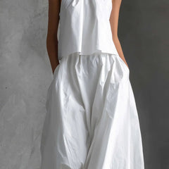 Evelyn Halter Neck Linen Two-Piece Set