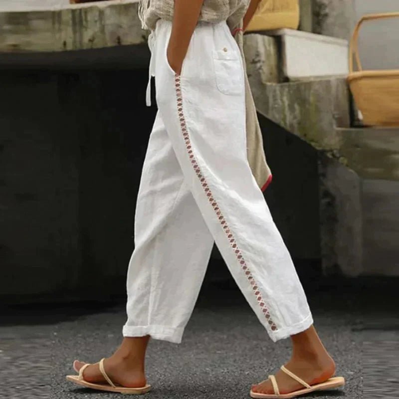 Amelia High-Rise Tapered Button-Side Trousers
