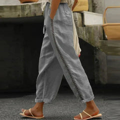 Amelia High-Rise Tapered Button-Side Trousers