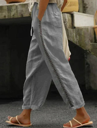 Amelia High-Rise Tapered Button-Side Trousers