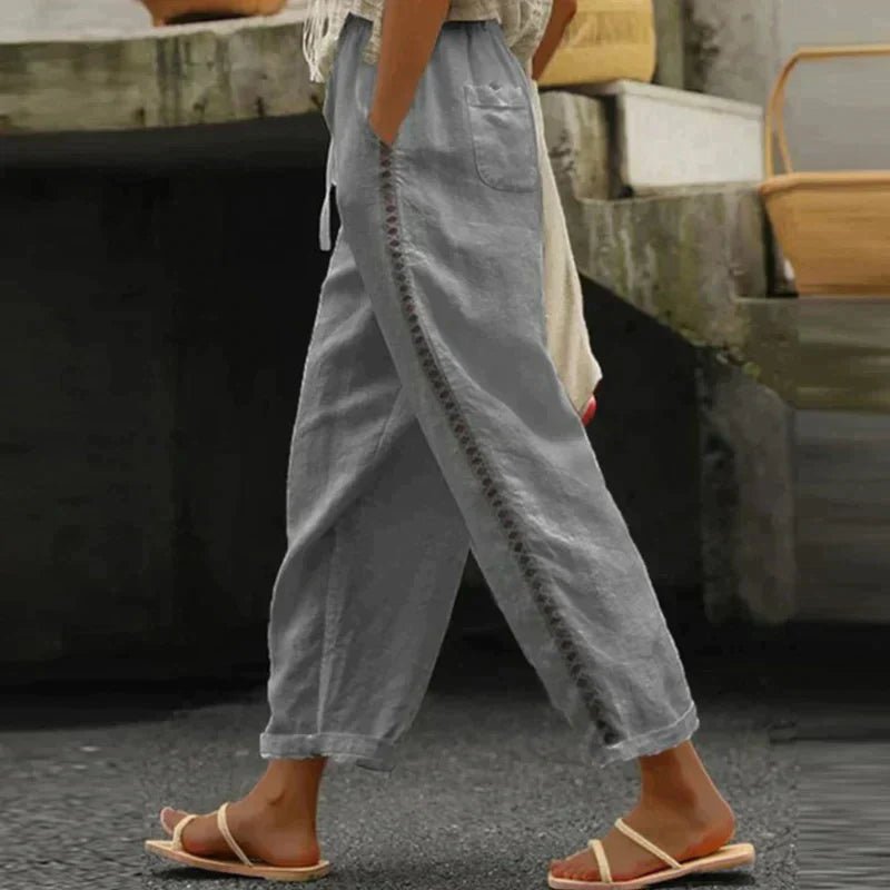 Amelia High-Rise Tapered Button-Side Trousers