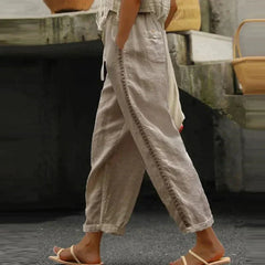 Amelia High-Rise Tapered Button-Side Trousers