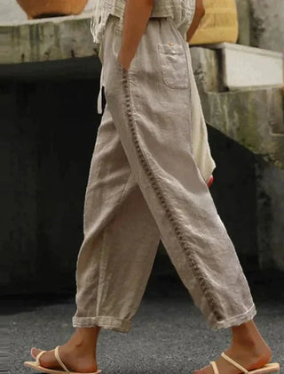 Amelia High-Rise Tapered Button-Side Trousers