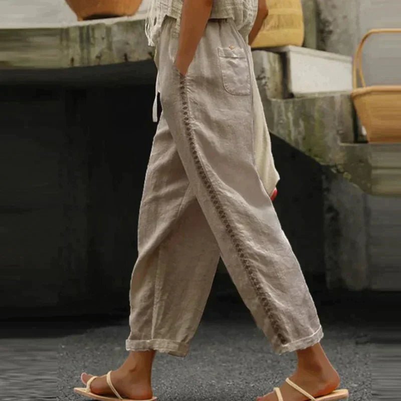 Amelia High-Rise Tapered Button-Side Trousers