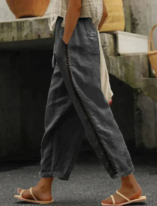 Amelia High-Rise Tapered Button-Side Trousers