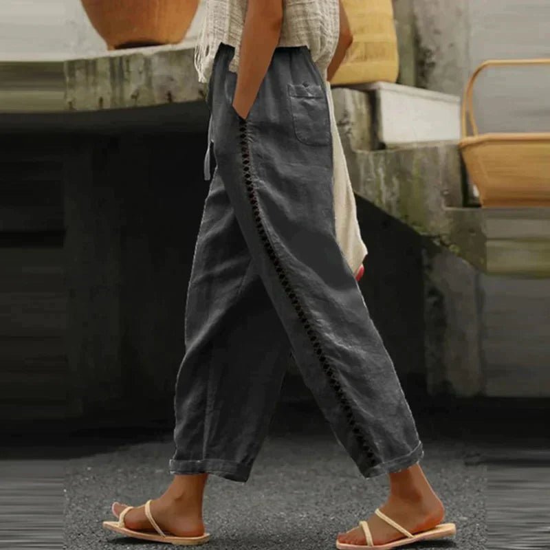 Amelia High-Rise Tapered Button-Side Trousers