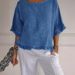 Ivy Frayed Edge Blouse
