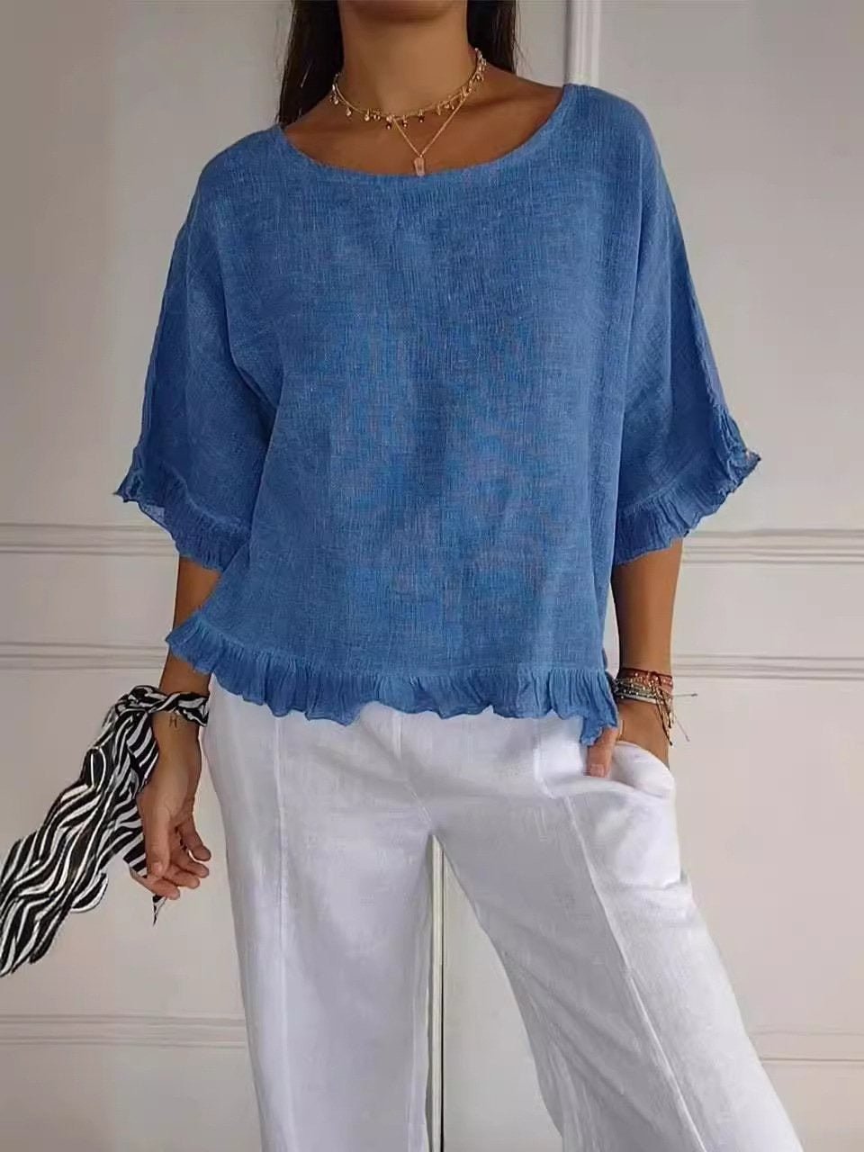 Ivy Frayed Edge Blouse