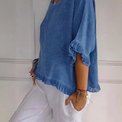 Ivy Frayed Edge Blouse