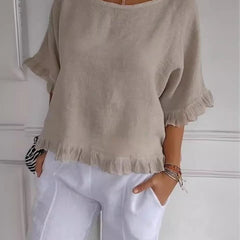 Ivy Frayed Edge Blouse