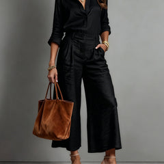 Florence Linen High-Waist Wide-Leg Co-ord Set