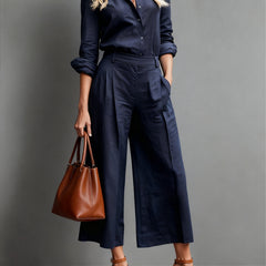 Florence Linen High-Waist Wide-Leg Co-ord Set