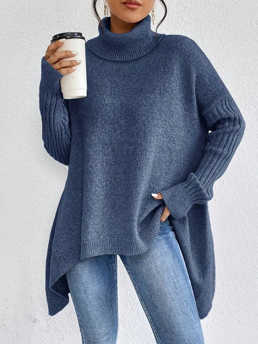 Freya Oversized Longline Ribbed Turtleneck