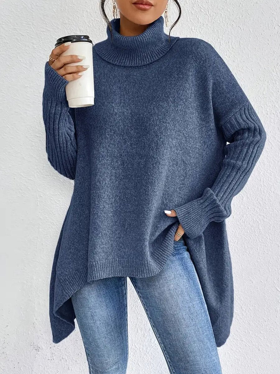 Freya Oversized Longline Ribbed Turtleneck