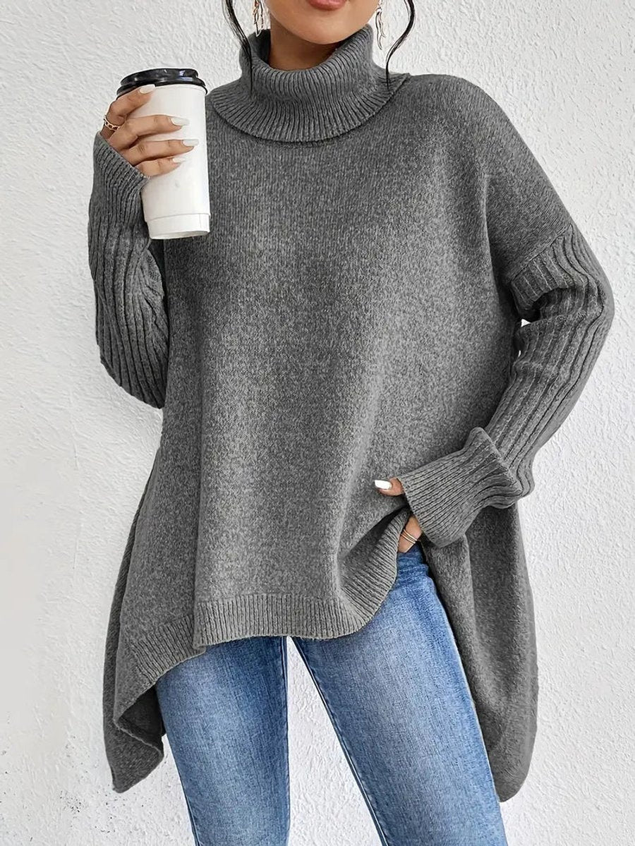 Freya Oversized Longline Ribbed Turtleneck