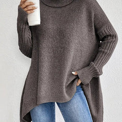 Freya Oversized Longline Ribbed Turtleneck