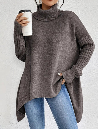 Freya Oversized Longline Ribbed Turtleneck