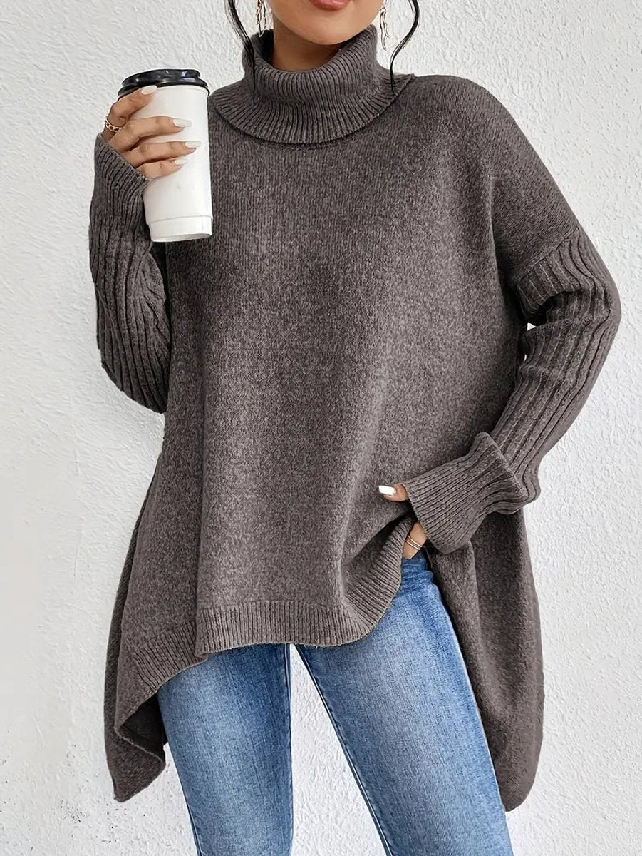 Freya Oversized Longline Ribbed Turtleneck