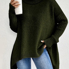 Freya Oversized Longline Ribbed Turtleneck
