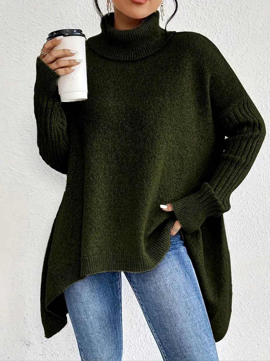 Freya Oversized Longline Ribbed Turtleneck