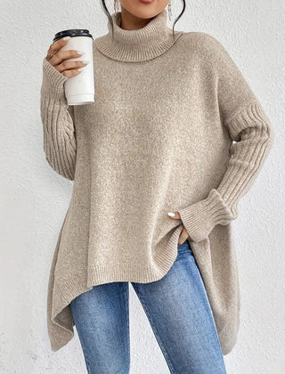 Freya Oversized Longline Ribbed Turtleneck