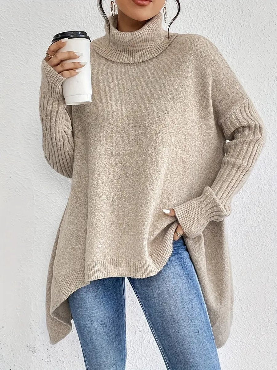 Freya Oversized Longline Ribbed Turtleneck