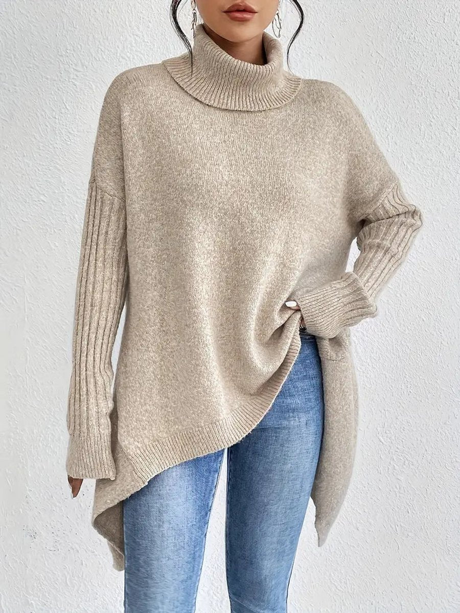 Freya Oversized Longline Ribbed Turtleneck
