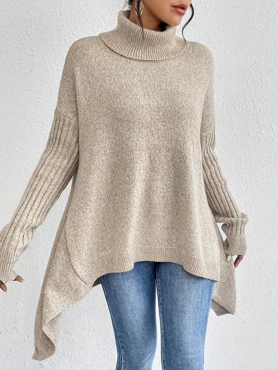 Freya Oversized Longline Ribbed Turtleneck