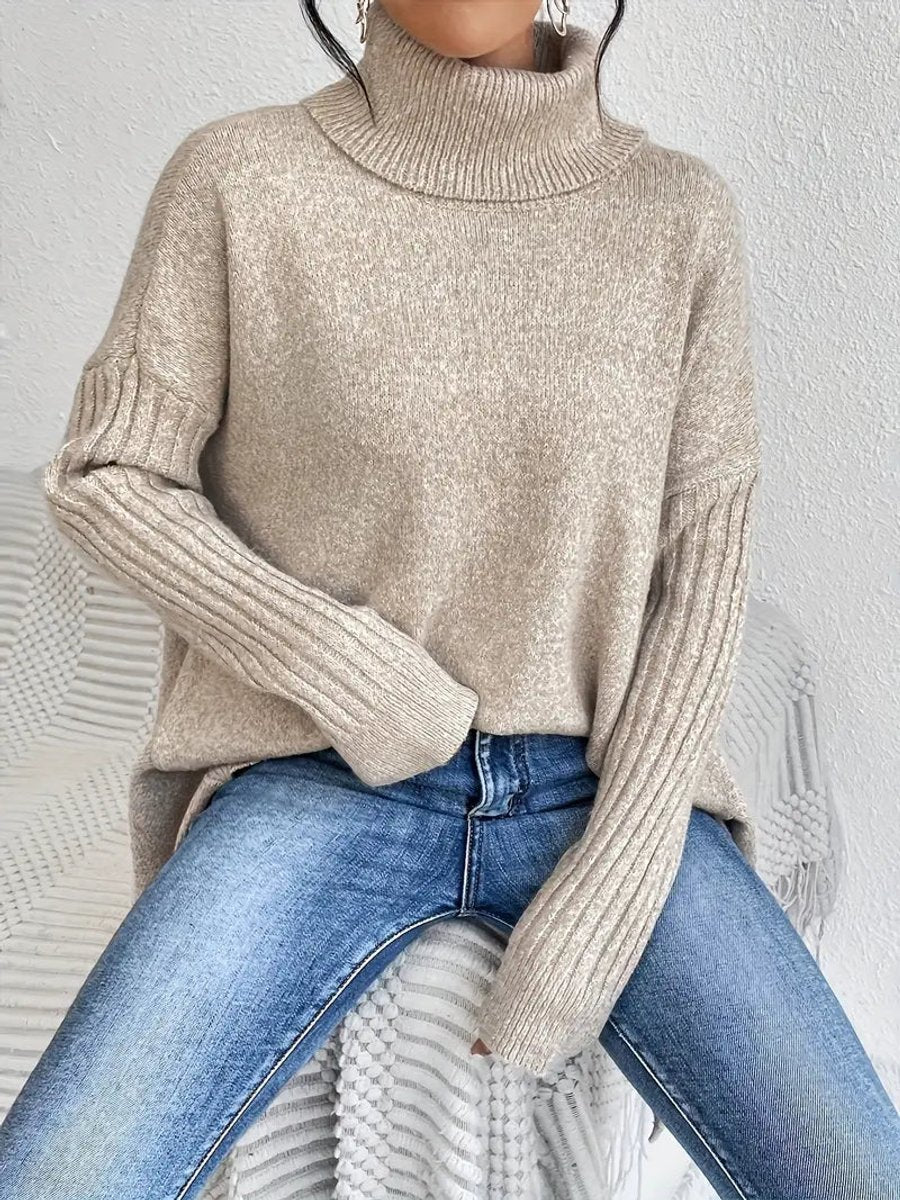 Freya Oversized Longline Ribbed Turtleneck