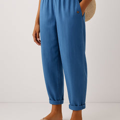 Evelyn Relaxed Linen-Look Trousers