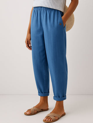 Evelyn Relaxed Linen-Look Trousers