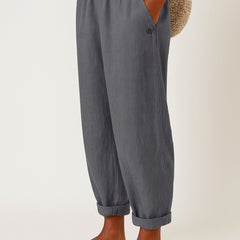 Evelyn Relaxed Linen-Look Trousers
