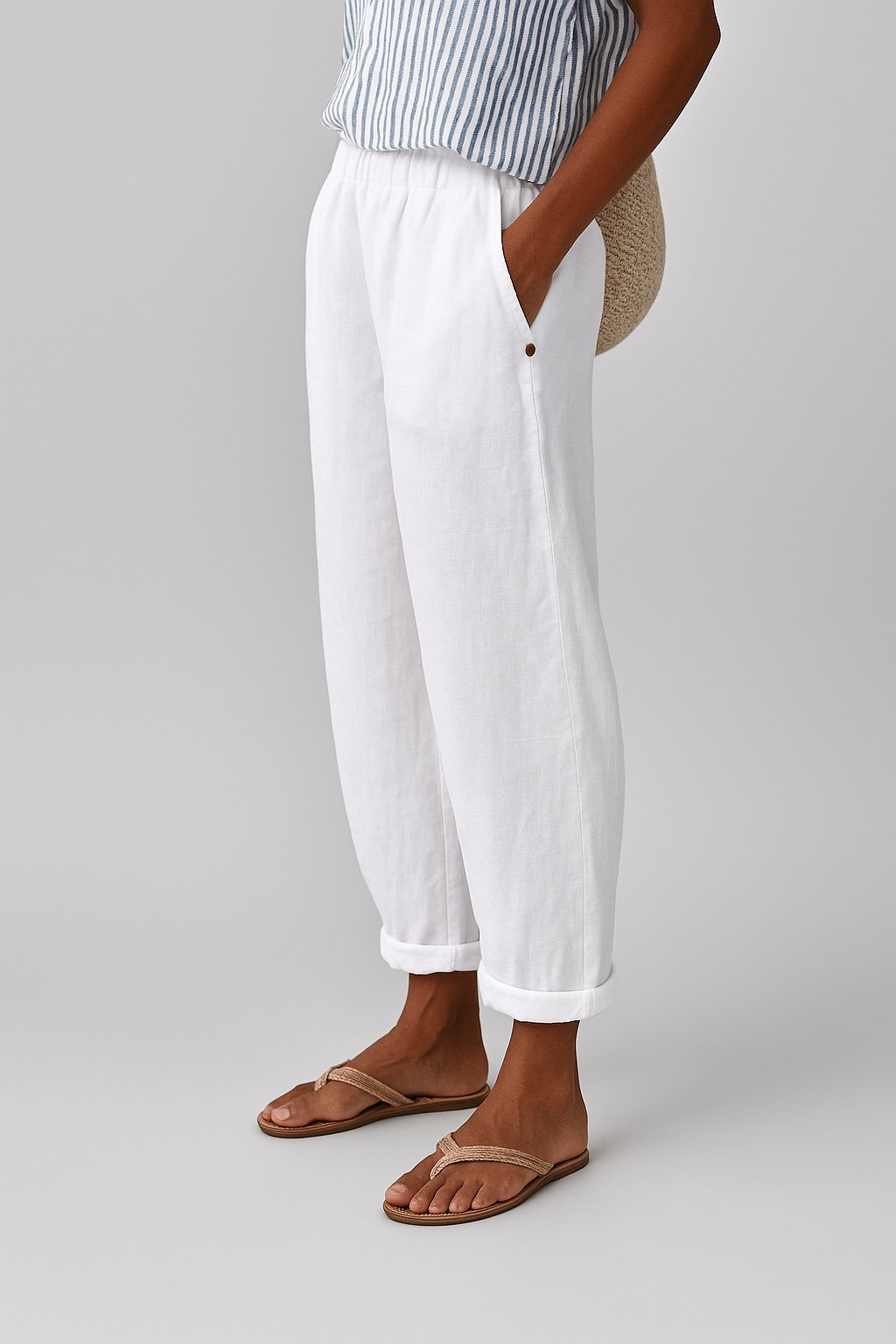 Evelyn Relaxed Linen-Look Trousers