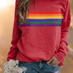 Lily Rainbow Striped Crew-Neck Jumper