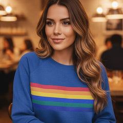 Lily Rainbow Striped Crew-Neck Jumper