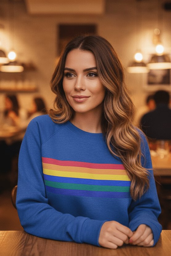 Lily Rainbow Striped Crew-Neck Jumper
