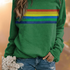 Lily Rainbow Striped Crew-Neck Jumper