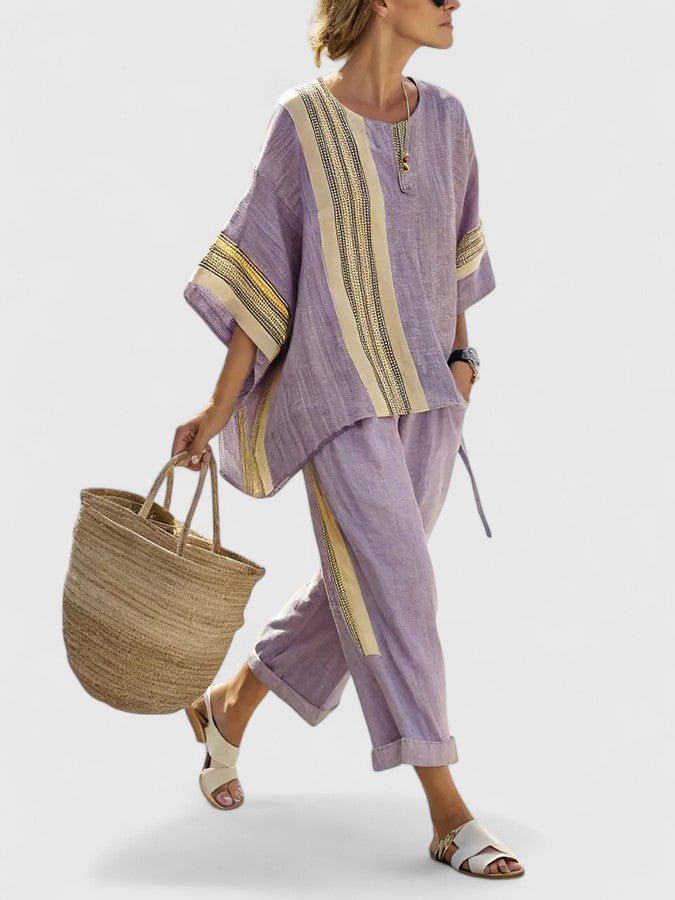 Lily Relaxed Linen-Mix Wide-Leg Co-Ord Set