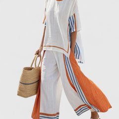 Lily Relaxed Linen-Mix Wide-Leg Co-Ord Set