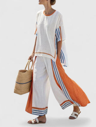 Lily Relaxed Linen-Mix Wide-Leg Co-Ord Set