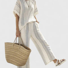 Lily Relaxed Linen-Mix Wide-Leg Co-Ord Set