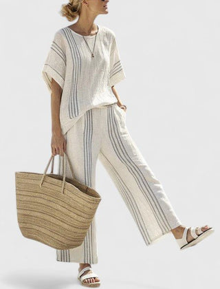 Lily Relaxed Linen-Mix Wide-Leg Co-Ord Set