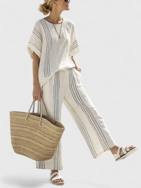 Lily Relaxed Linen-Mix Wide-Leg Co-Ord Set