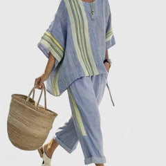 Lily Relaxed Linen-Mix Wide-Leg Co-Ord Set