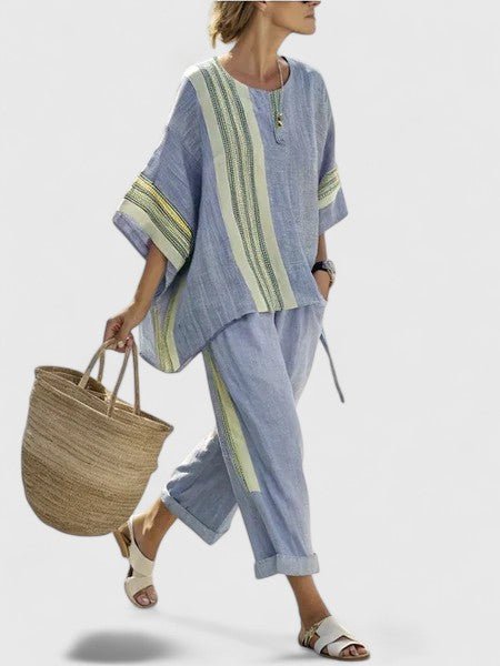 Lily Relaxed Linen-Mix Wide-Leg Co-Ord Set