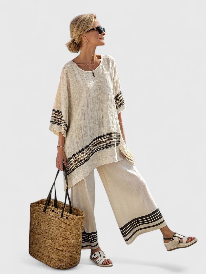 Lily Relaxed Linen-Mix Wide-Leg Co-Ord Set