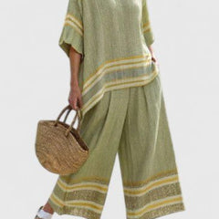 Lily Relaxed Linen-Mix Wide-Leg Co-Ord Set