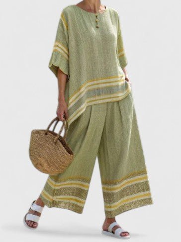 Lily Relaxed Linen-Mix Wide-Leg Co-Ord Set